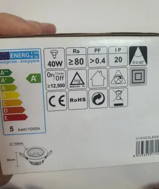 Downlight led 5w 3000k (6 unidades)