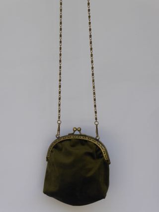 Bolso nuevo de terciopelo verde – Estilo vintage