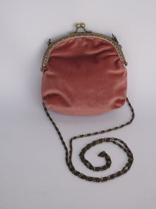 Bolso nuevo de terciopelo rosa – Estilo vintage