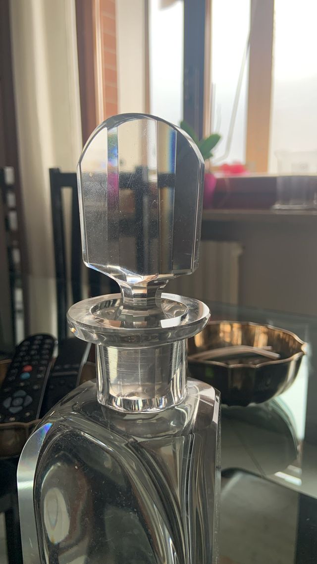 Bottiglia decorativa in cristallo