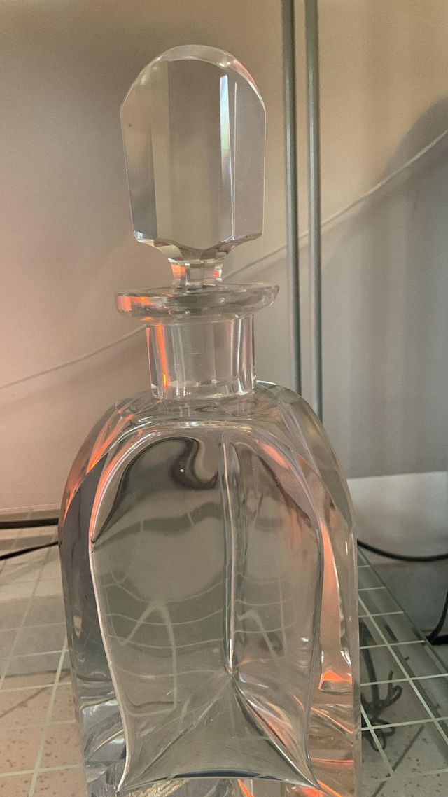 Bottiglia decorativa in cristallo