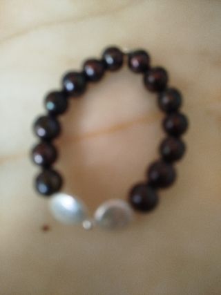 Pulsera perlas naturales y plata