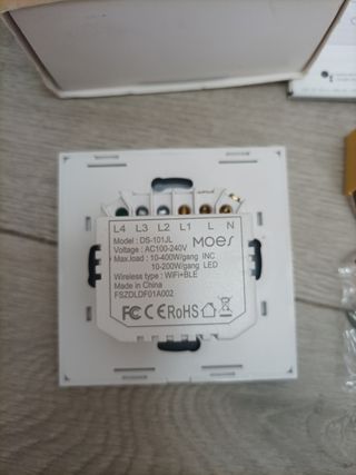 Interruptor de Luz Inteligente WiFi Táctil 1 Vía