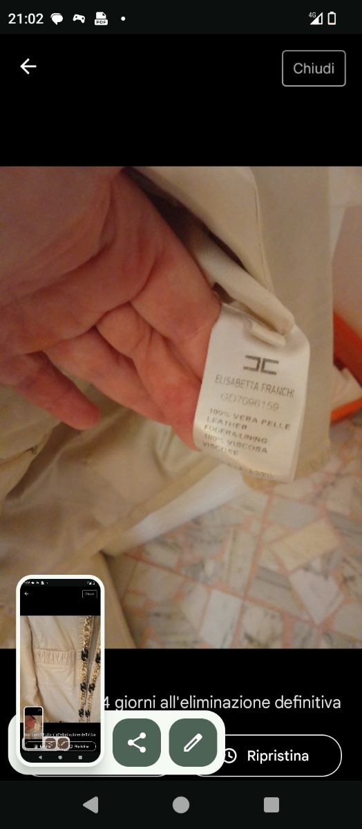 Giubbino in pelle Elisabetta Franchi 