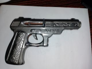 PISTOLA In METALLO GIOCATTOLO ANNI 60