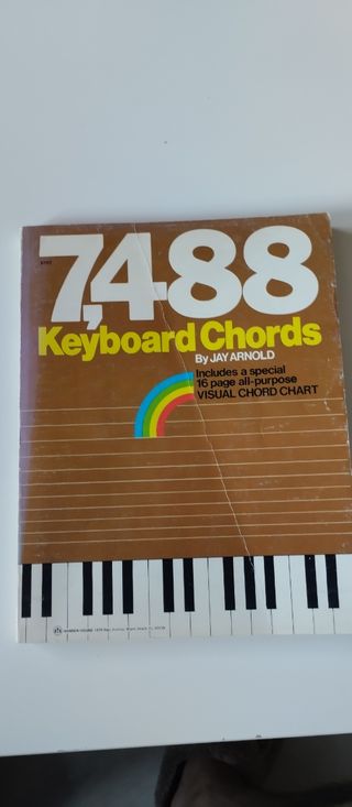 Libro acordes para piano o teclado
