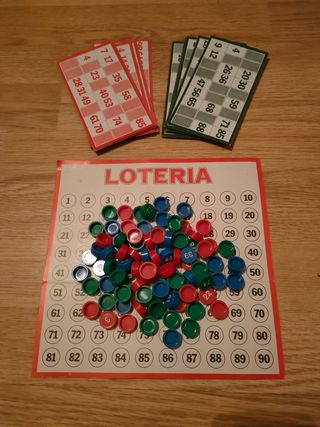 Juego mesa antiguo "Lotería Borrás"