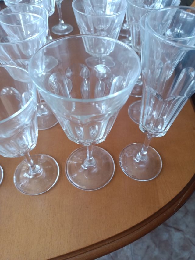 Lote de cristalería 44 unidades vintage