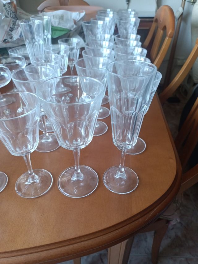 Lote de cristalería 44 unidades vintage