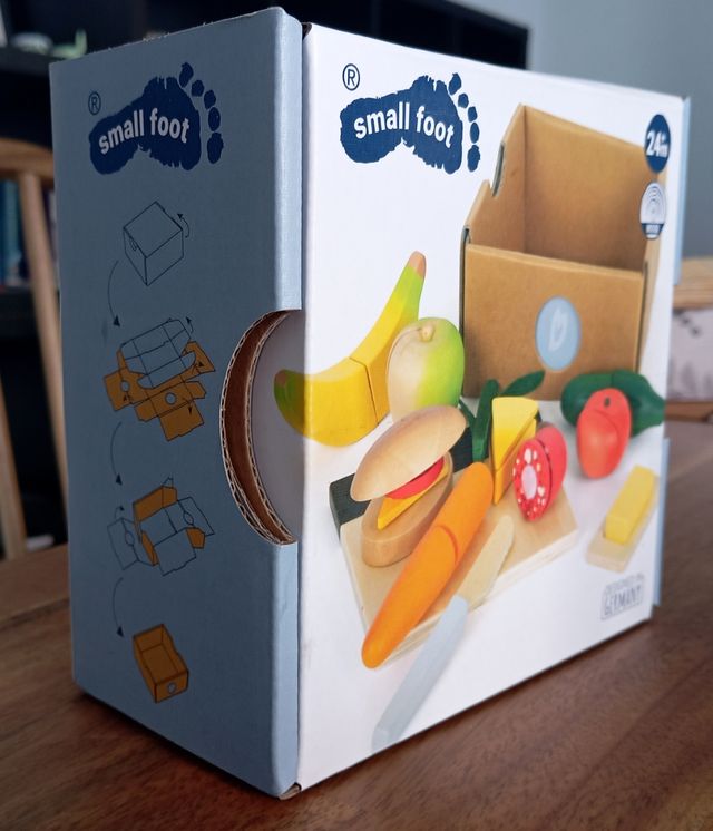 Set de almuerzo de madera para cortar. Fresh