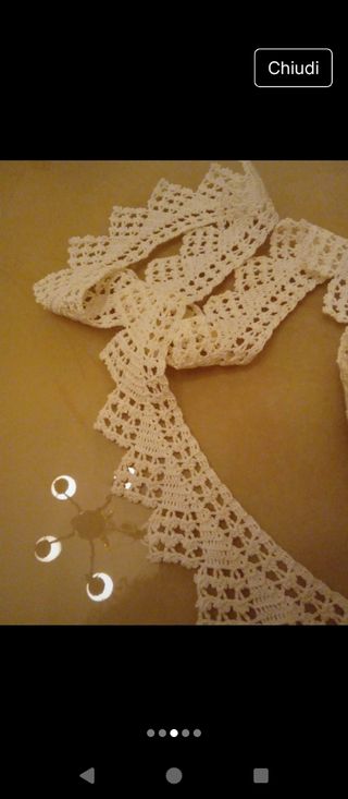 Merletto realizzato all uncinetto