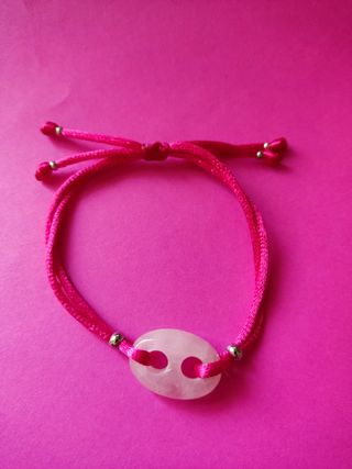 Pulsera calabrote cuarzo rosa