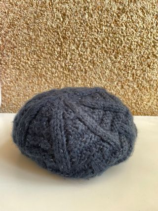 Boina de lana con visera azul vintage