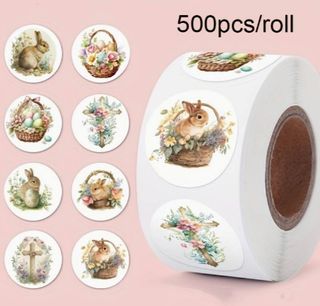 500 pezzi etichette adesive pasqua pasquali nuovi