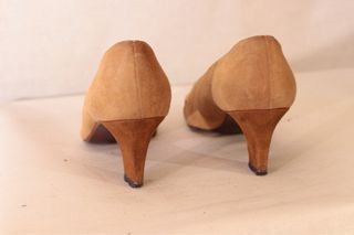 Zapatos italianos vintage de ante bicolor