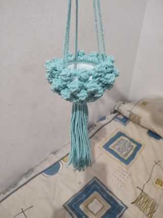 Macetero de macramé