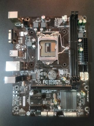 Placa base GIGABYTE GA-H81M-S1 + Procesador