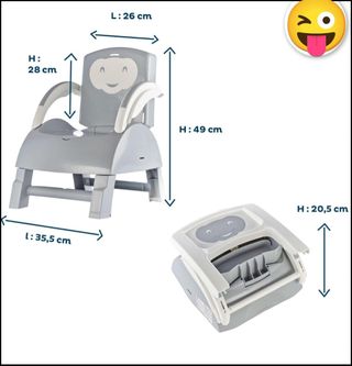 Asiento trona elevador para niño