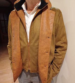 Chaqueta hombre con falso chaleco