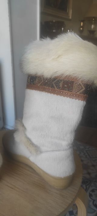 Botas nieve de piel y pelo