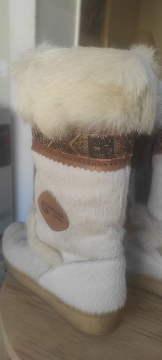 Botas nieve de piel y pelo