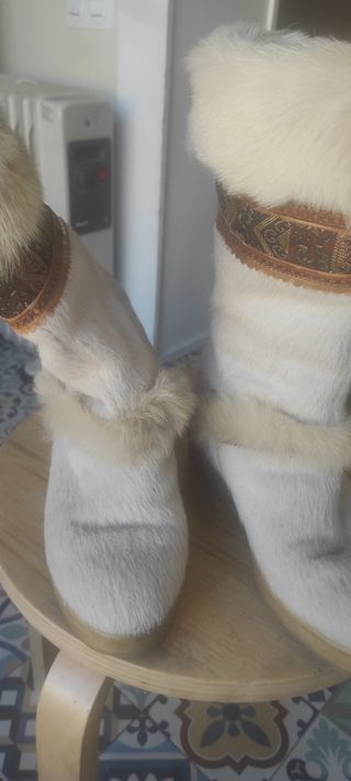 Botas nieve de piel y pelo