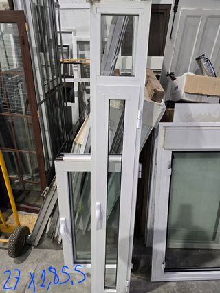 Ventana aluminio blanca con fijo