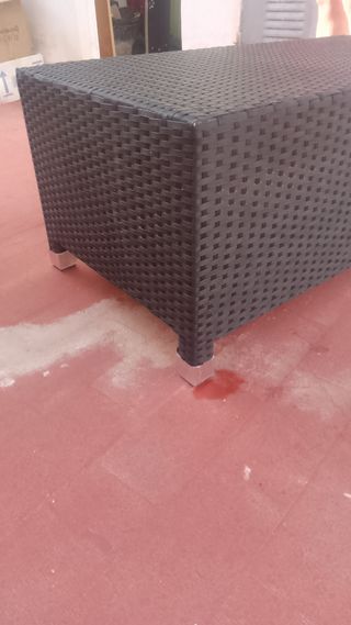 Mesa de exterior ratan