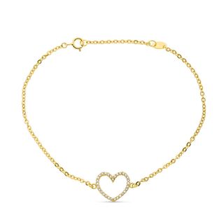 pulsera oro 18k con piedra con circonita