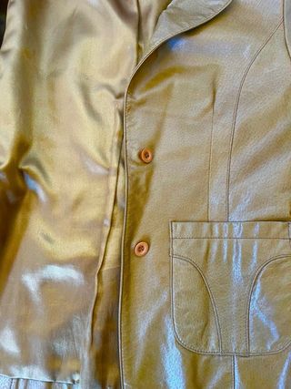 Chaqueta piel marrón