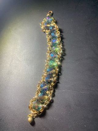 Martina creazioni bracciale dor. In cristalli.