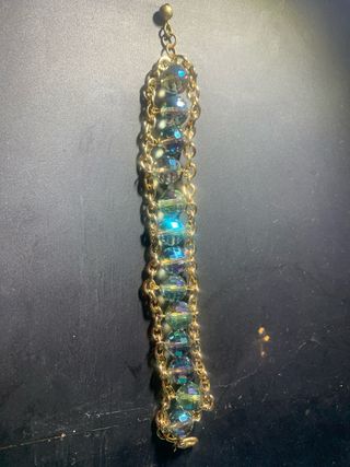 Martina creazioni bracciale dor. In cristalli.