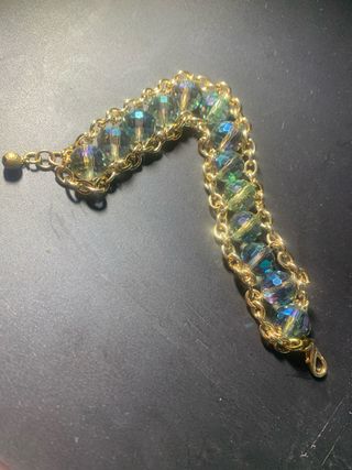 Martina creazioni bracciale dor. In cristalli.