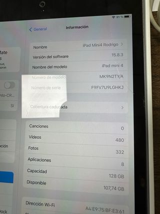 Ipad Mini 4 128GB