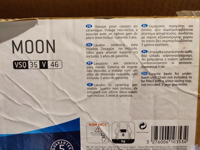 LAVABO CERAMICO 46cm NUEVO