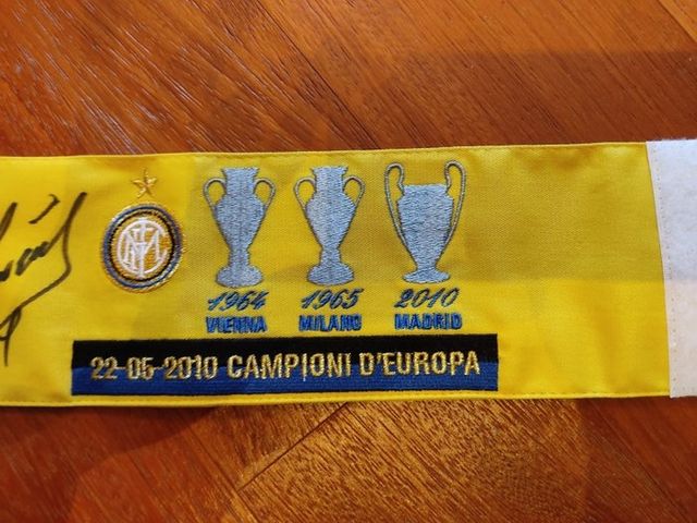 Fascia Javier Zanetti Inter autografata