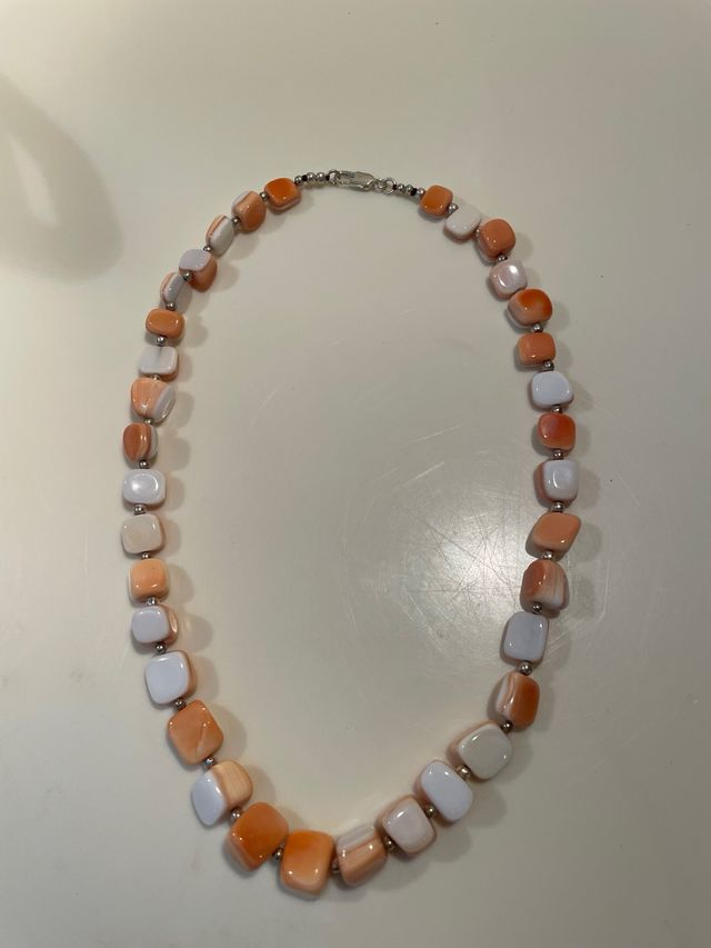 Collana  vintage conchiglia e argento