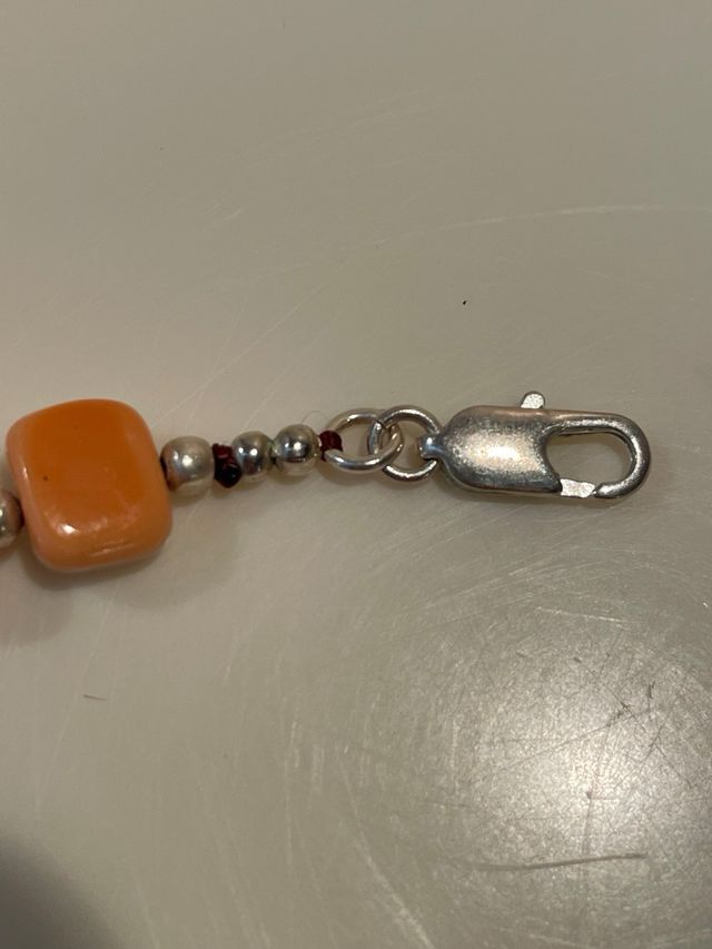 Collana  vintage conchiglia e argento