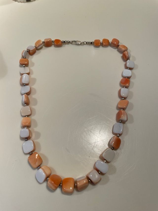 Collana  vintage conchiglia e argento