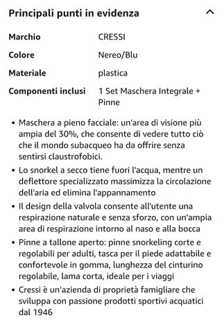 CRESSI Baron+Tonga: máscara esnórquel + aletas 95€