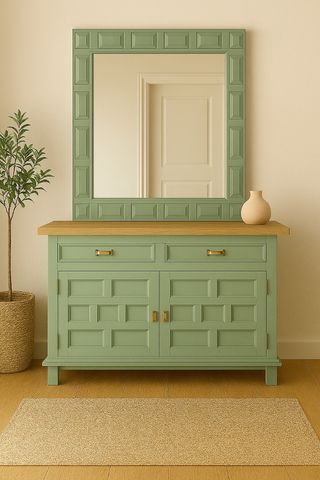 Mueble castellano con espejo – madera