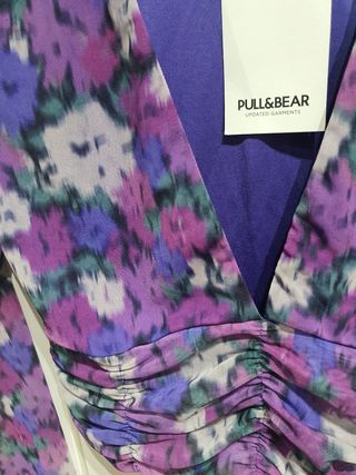 Top estampado fruncido Pull and Bear