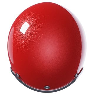 Casco de moto abierto-jet ROJO Glitter homologado