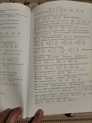 Testo "Test di Algebra Lineare"