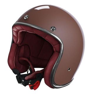 Casco de moto abierto-jet champagne homologado