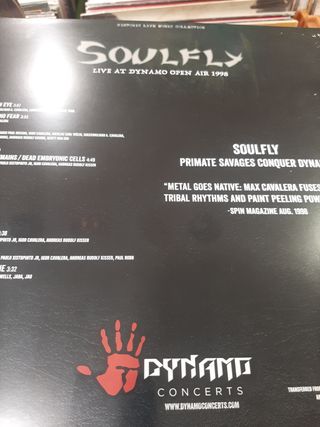 Vinilo y Cd Soulfly "Dynamo  open air 1998"