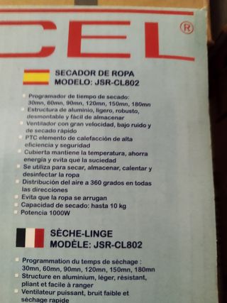 Jocel secador de ropa 