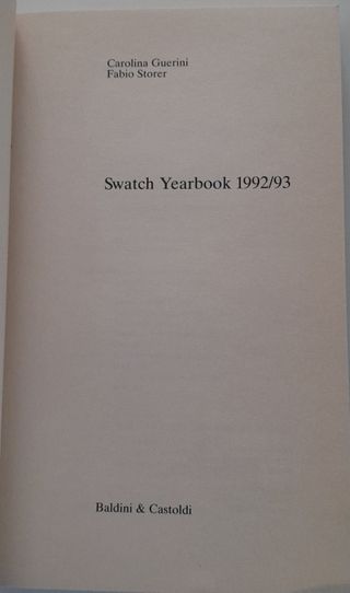 Swatch year's book 1992-93