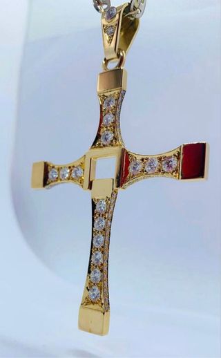Cruz oro diamantes 