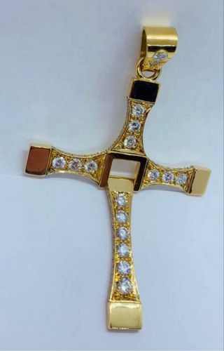 Cruz oro diamantes 